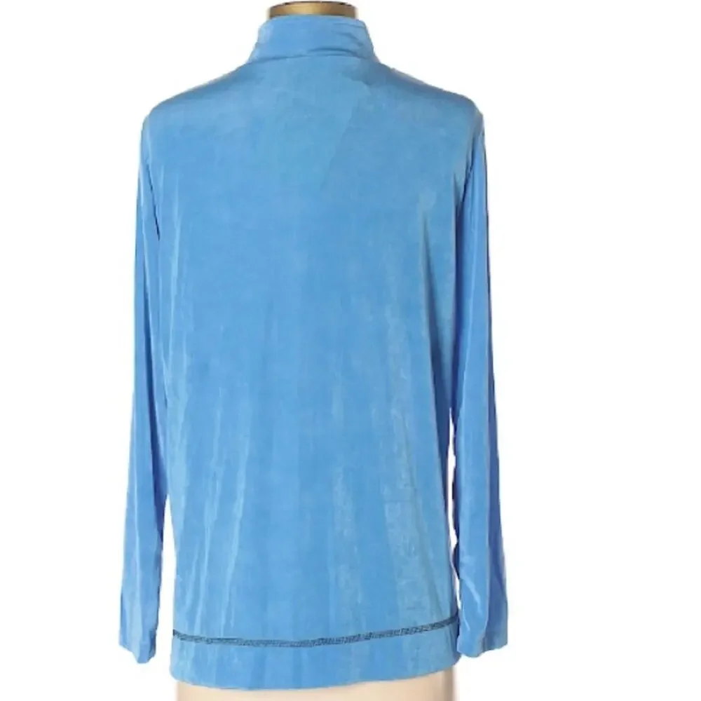 QVC Citiknits Blue Zip Up jacket